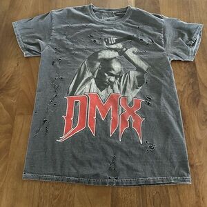 DMX Graphic Unisex Gray Distressed T-Shirt